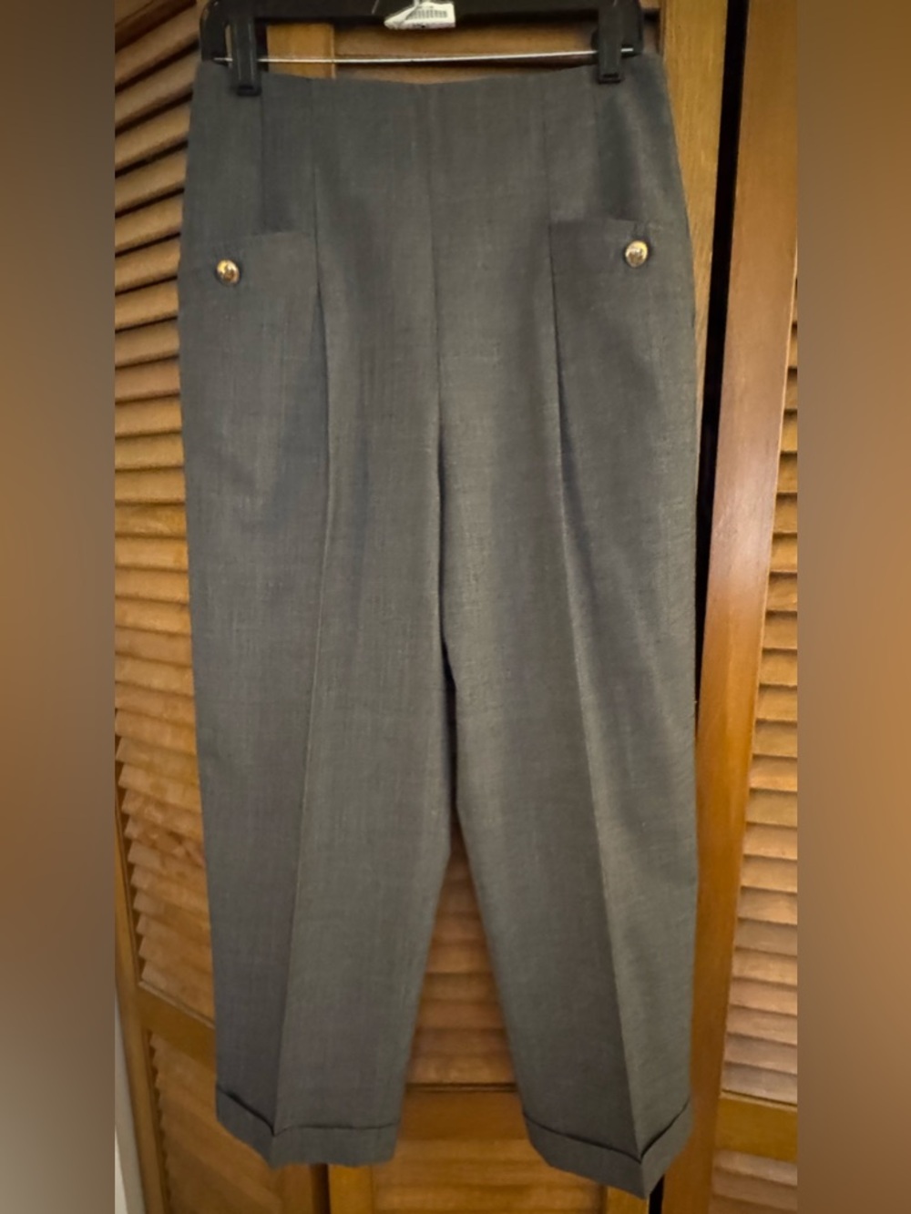 Sando Clive Wool-Blend Trousers in Dark Grey sz 40 (10) Medium - Picture 4 of 12